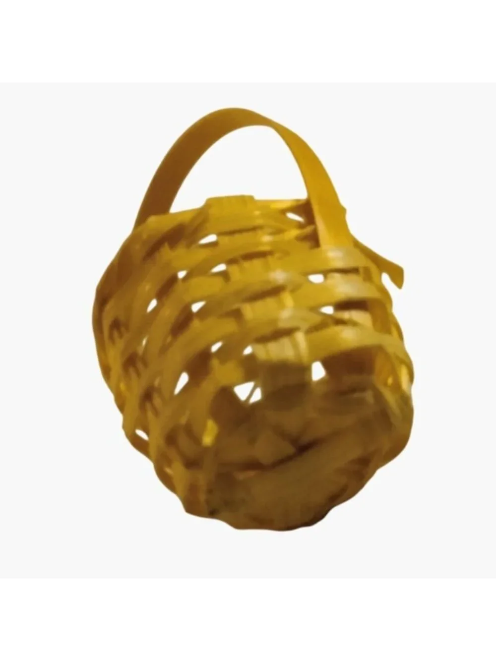 Miniature Woven Basket With Handle 1 inch Dollhouse Easter Lot 2